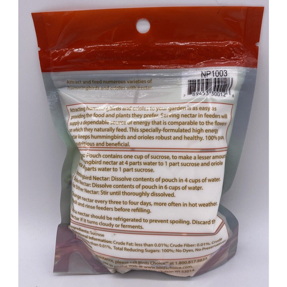 Birds Choice 8oz MIX Hummingbird & Oriole Nectar - Non-Toxic - MADE IN THE USA - Picture 2 of 6